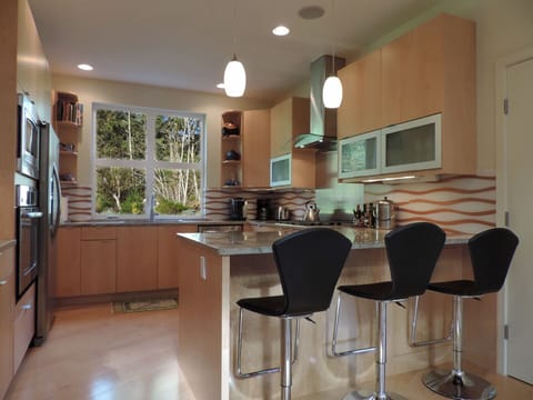 It's fun to cook in this kitchen. All the kitchen gadgets and things you want.