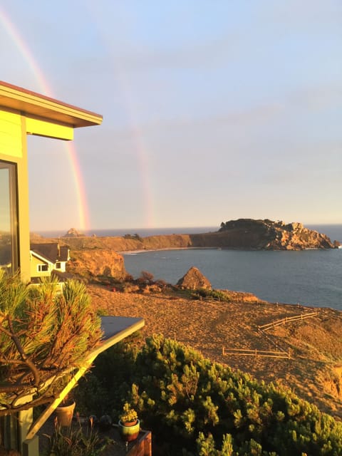 Double rainbow over Havens Neck Peninsula.
