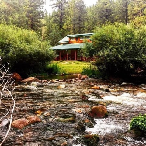 Gorgeous cabin surrounded by woods with creek right out back door!