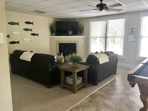 Lower level living area