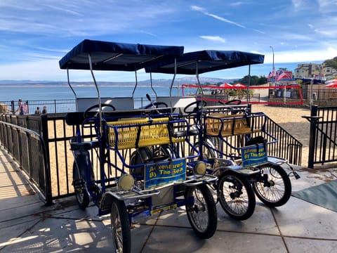 Rent a bike, a kayak, a paddleboard, or a surrey and enjoy the coastline