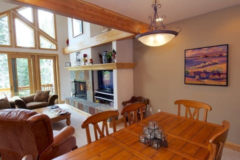Dining room that seats 10 is at top of stairs in main living area