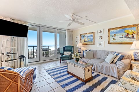 Picturesque Ocean Views from the Living Area which Offers Ample Seating, a Large Flat Screen TV, a Balcony to View the Sunrise