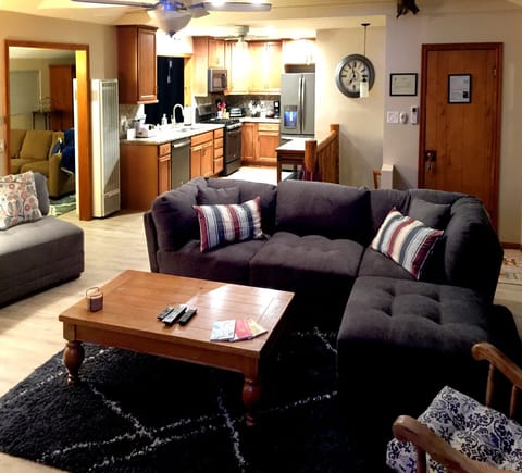 Newer couch and chairs. Chaise ottoman has storage with WARM blankets!