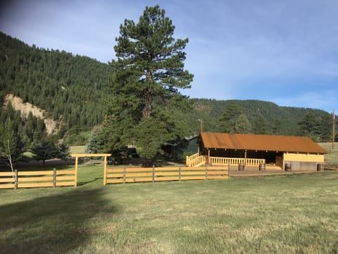 Ceremony site by Pavilion under Timber arch