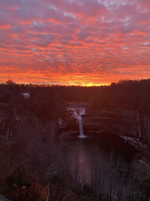 Sunrise over the falls