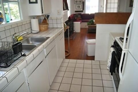 Kitchen looking towards living room