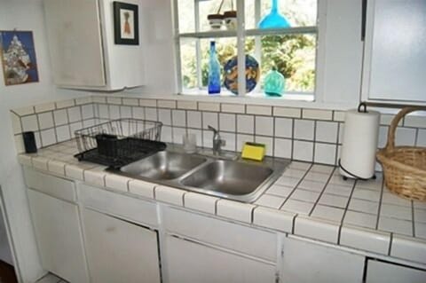 Kitchen sink and window