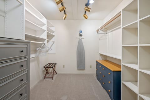Huge walk-in closet in the master bedroom.