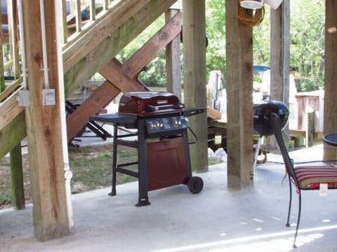 We have both a propane grill and a Weber charcoal grill for your vacation.