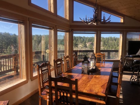 Dining Area with View of Pikes Peak