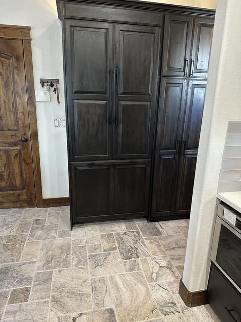 Built-in Thermador refrigerator and freezer with pantry 