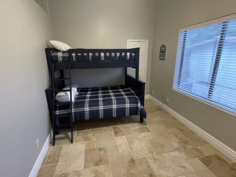 5th bedroom - has a twin bed on top and Full on bottom