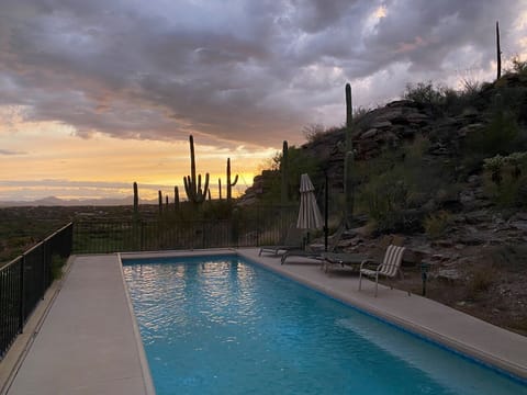 Outdoor pool, a heated pool