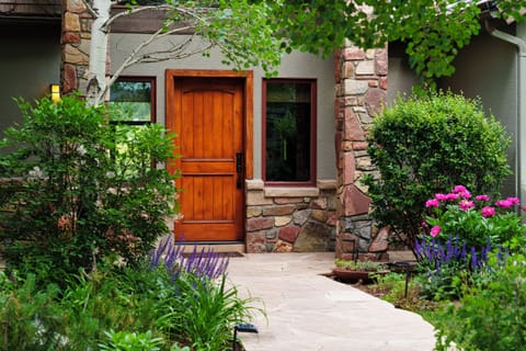 Front door in the summer months.