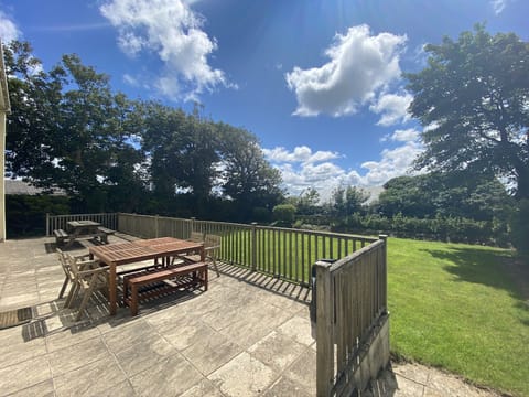 Patio with sea views