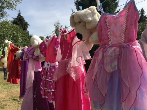 Outdoor banquet area