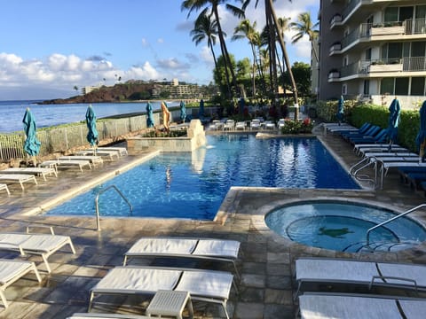 Outdoor pool, a heated pool