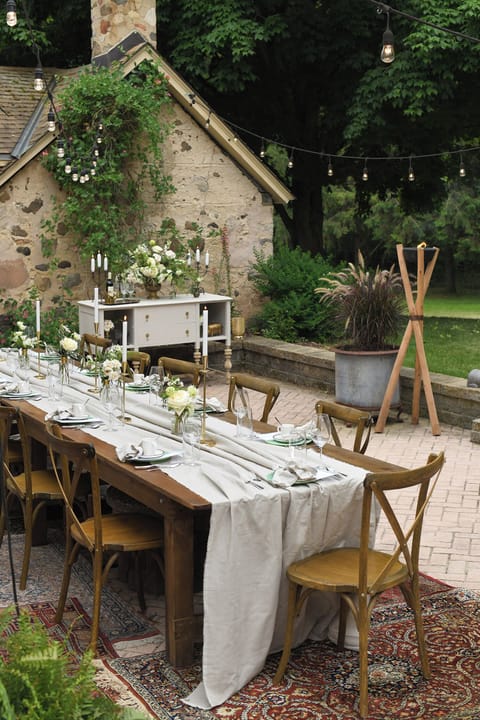 Outdoor banquet area