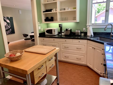 Fully stocked chef's kitchen