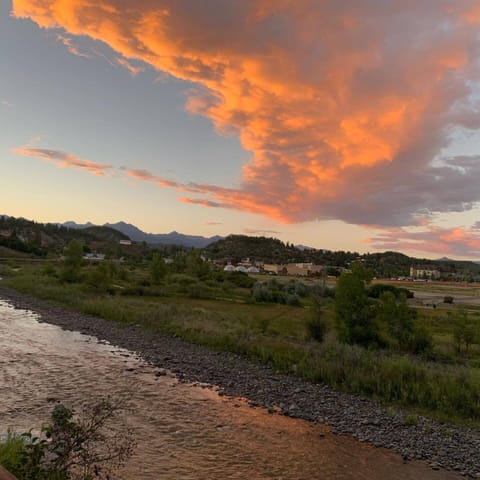 From the deck, beautiful sunset on San Juan River.