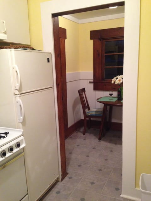 View from kitchen into dining room