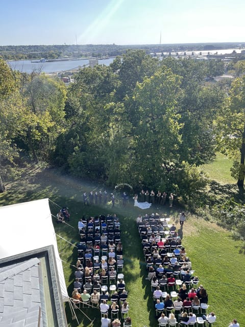 Outdoor banquet area