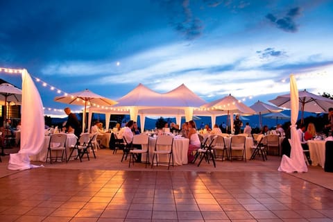 Outdoor banquet area