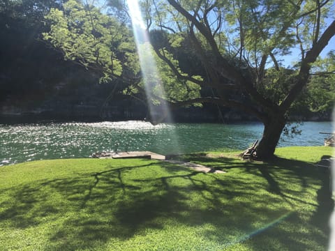 Pier with morning sun