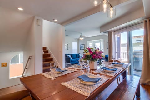 Dining area views toward living area