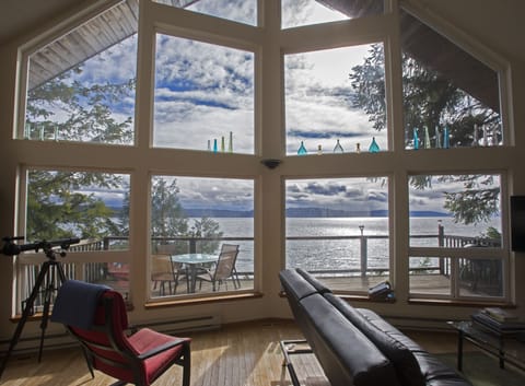 Enjoy Hood Canal views from the living room.