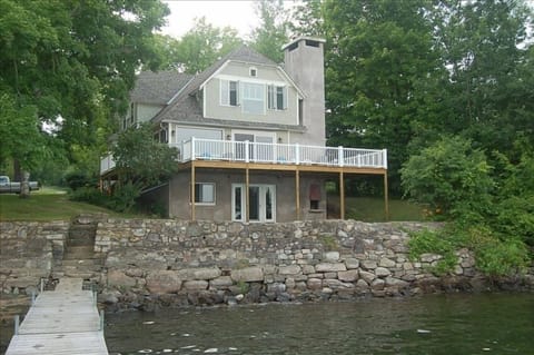 The house viewed from the end of the dock