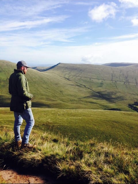 Jack with a view of the Brecon Beacons 