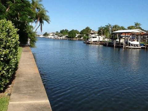 View up canal to intercoastal waterway 