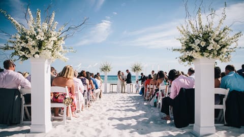 Outdoor banquet area