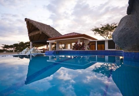 An infinity pool, a rooftop pool