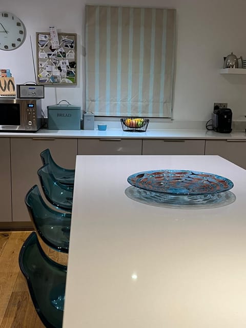 Island unit.  Jo Downs glassware