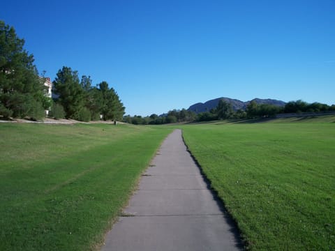 Walking/biking trail behind the condo complex