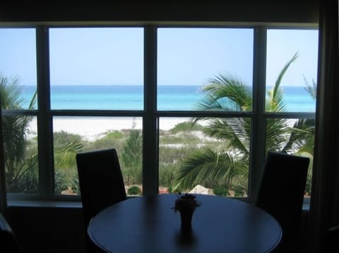 Beachfront view from Great Room.  Condominium with with pool facing Gulf