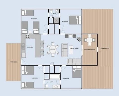 Floor plan for main living area