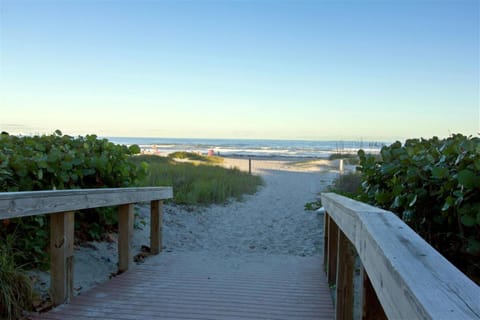 On the beach, sun loungers, beach towels