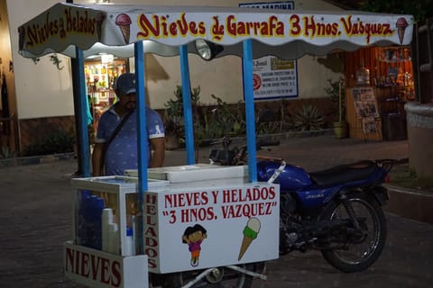 Ice cream vendor downtown Zihuatanejo