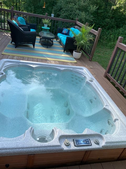 Breathtaking stargazing at night from completely secluded Hot tub on back deck.