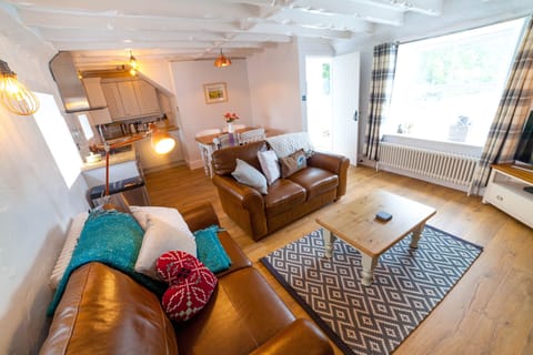 The cottage is decorated with locally sourced crafts.