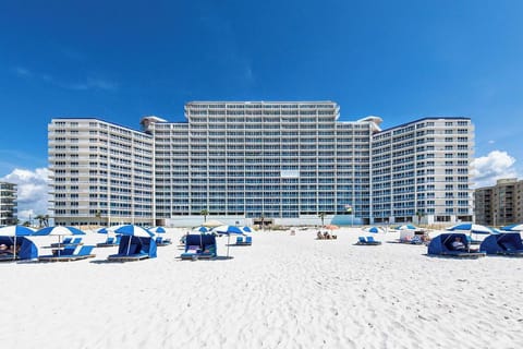 On the beach, sun loungers, beach towels