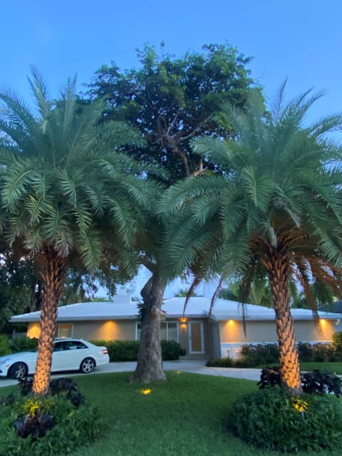 Tropical feeling starts right out front