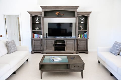 New entertainment center with Wifi , large t.v, blue ray player, books, games...