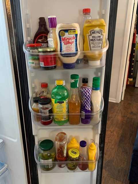 Have a condiment, leave a condiment. Our guests started this and we love it!!