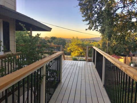 View from upper/main deck. Cuesta Ridge Mountains facing San Luis Obispo.