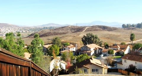 View from the hill at the top of the backyard